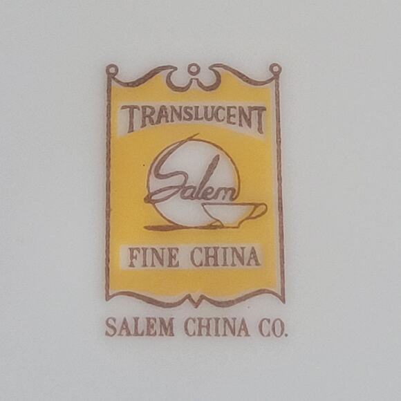 Lace Bouquet Salem China Company Etched Dinner Plate Platinum Trim Set of 4 - Picture 10 of 10